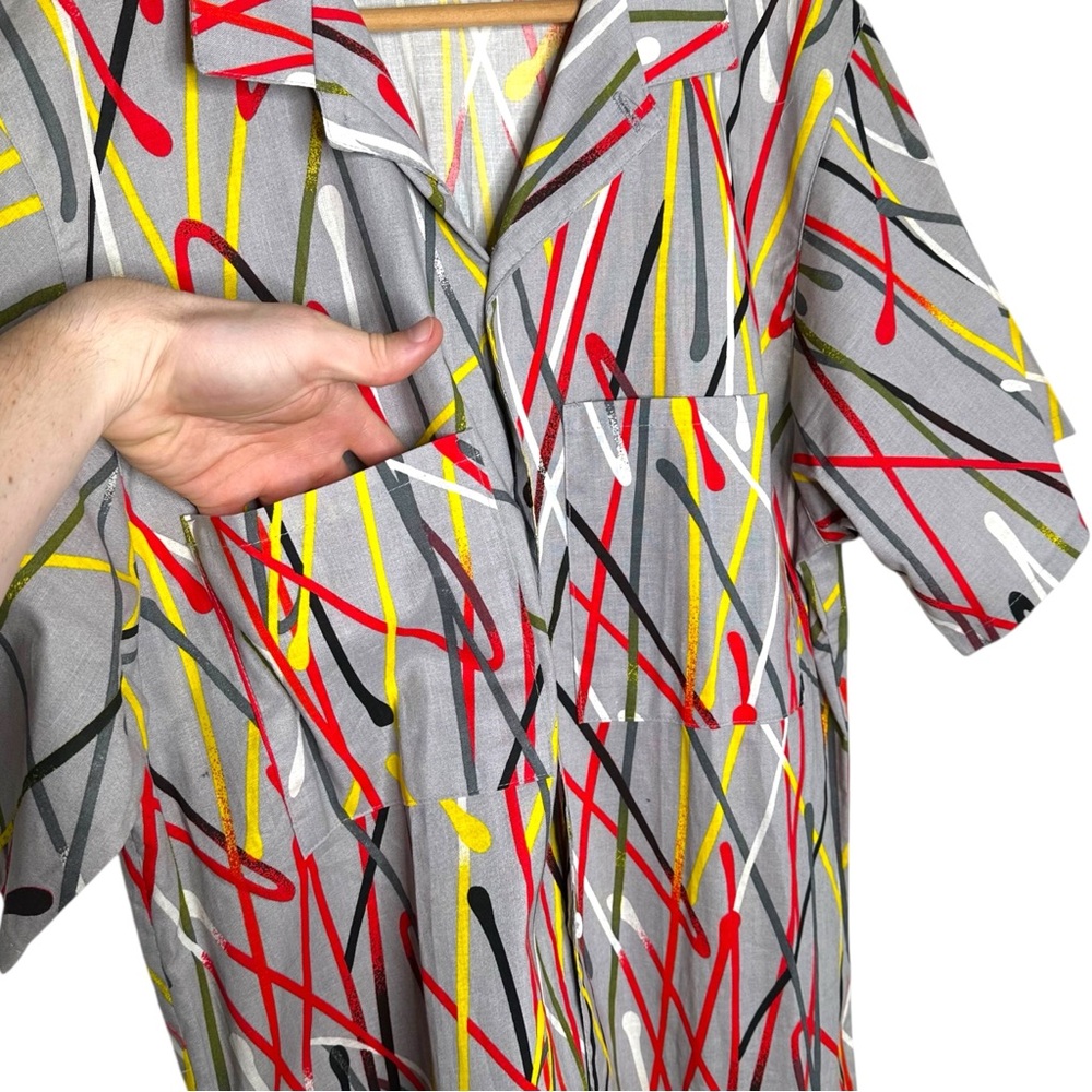 Vintage 80s Breezin Sportswear Camp Shirt - Picture 4 of 7